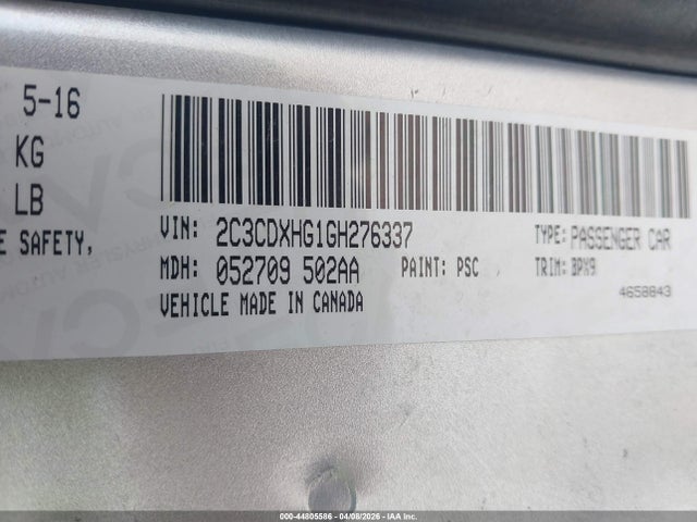 2016 DODGE CHARGER 2C3CDXHG1GH276337 Photo 8