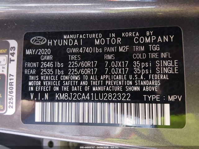 Hyundai TUCSON SE 2020 KM8J2CA41LU282322 Image 9
