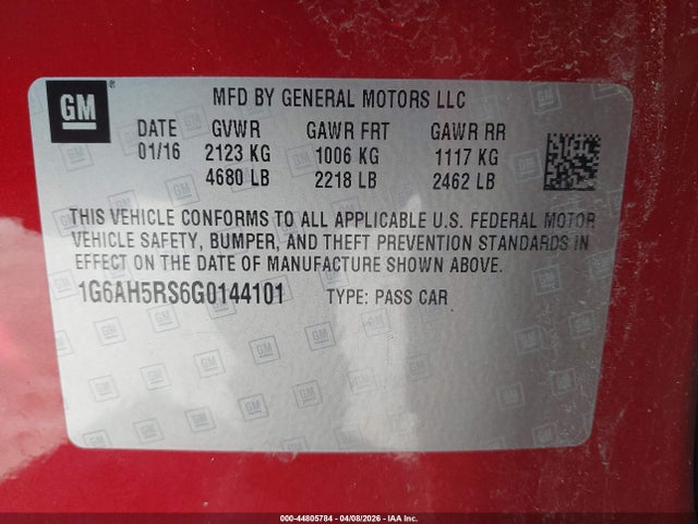 2016 CADILLAC ATS 1G6AH5RS6G0144101 Photo 8