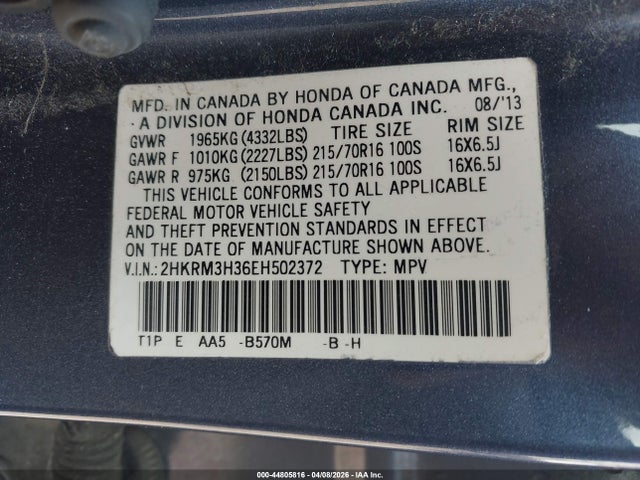 Honda CR-V LX 2014 2HKRM3H36EH502372 Image 9