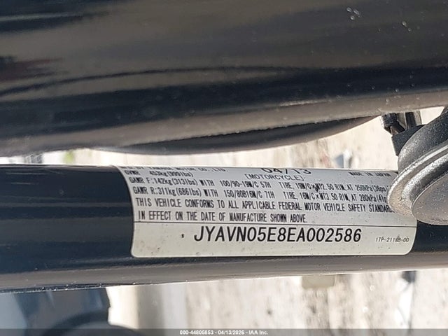 Продажа на аукционе авто 2014 Yamaha Xvs950 Cu, vin: JYAVN05E8EA002586, номер лота: 44805853