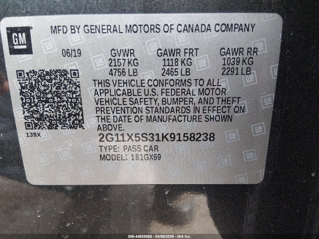 2G11X5S31K9158238 Chevrolet IMPALA LS