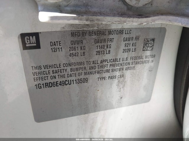 2012 CHEVROLET VOLT 1G1RD6E49CU113509 Photo 8