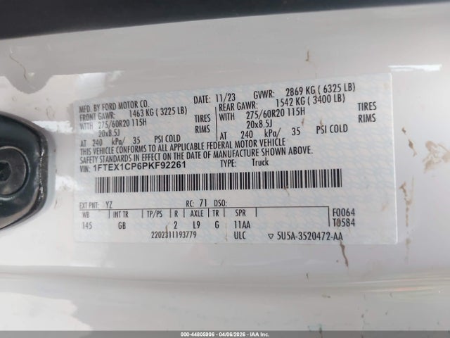 Ford F-150 Xl 2023 1FTEX1CP6PKF92261 Image 9