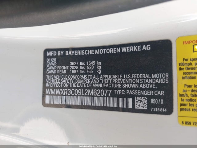 2020 MINI HARDTOP WMWXR3C09L2M62077 Photo 8