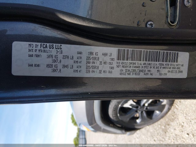 Продажа на аукционе авто 2018 Jeep Compass Altitude Fwd, vin: 3C4NJCBB9JT304810, номер лота: 44805990