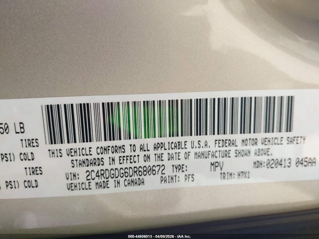 Продаж на аукціоні авто 2013 Dodge Grand Caravan Crew, vin: 2C4RDGDG6DR680672, номер лоту: 44806013
