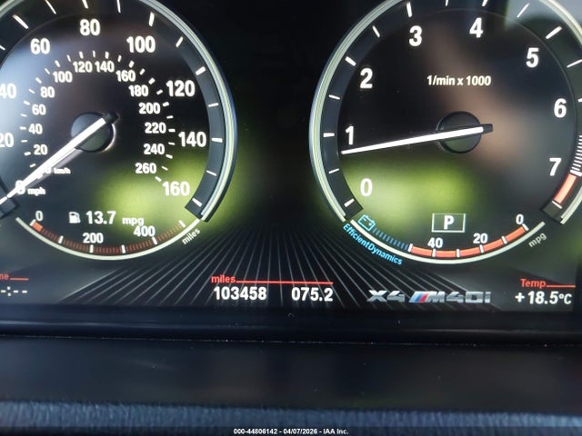 2017 Bmw X4 M40i მანქანა იყიდება აუქციონზე, vin: 5UXXW7C5XH0U26091, აუქციონის ნომერი: 44806142