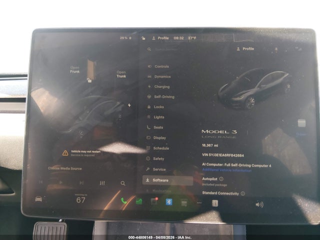 2024 Tesla Model 3 მანქანა იყიდება აუქციონზე, vin: 5YJ3E1EA6RF842684, აუქციონის ნომერი: 44806149