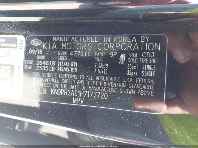 KNDPR3A61H7177720 KIA Sportage Sx Turbo