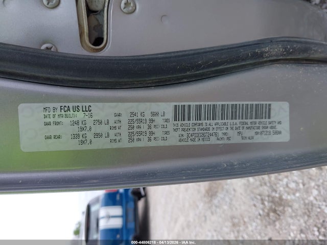 Aukcja sprzedaży 2016 Dodge Journey R/t, vin: 3C4PDDEG9GT244761, numer aukcji: 44806218