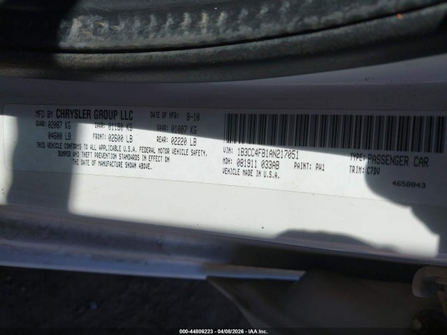 Продажа на аукционе авто 2010 Dodge Avenger Sxt, vin: 1B3CC4FB1AN217051, номер лота: 44806223