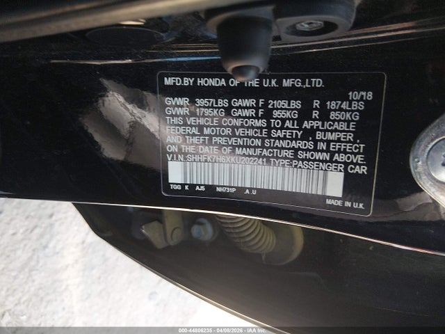 SHHFK7H6XKU202241 Honda CIVIC EX
