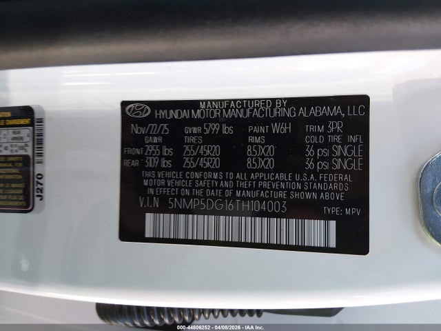 5NMP5DG16TH104003 Hyundai Santa Fe Hybrid Calligraphy