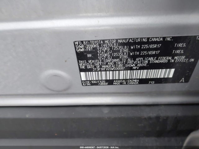 Auction sale of the 2025 Toyota Rav4 Xle, vin: 2T3P1RFV2SW506687, lot number: 44806367