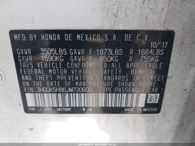 2018 HONDA FIT 3HGGK5H86JM720600 Photo 8