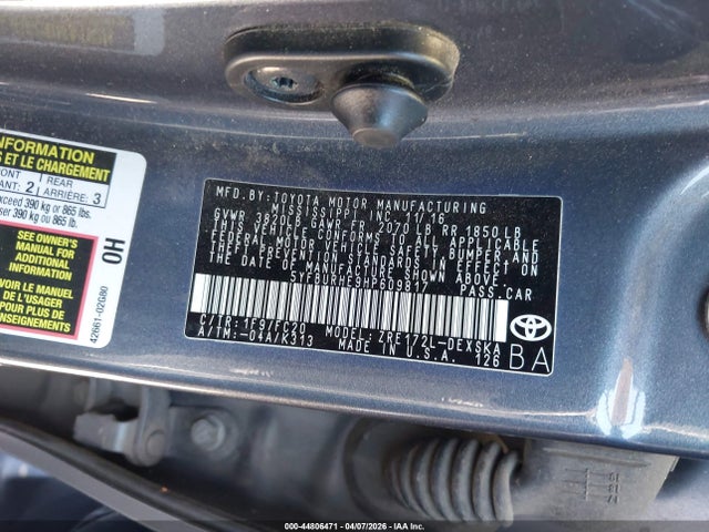 2017 TOYOTA COROLLA 5YFBURHE9HP609817 Photo 8