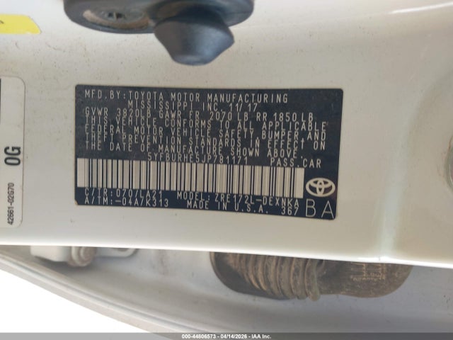 44806573 :رقم المزاد ، 5YFBURHE5JP781171 vin ، 2018 Toyota Corolla Xle مزاد بيع