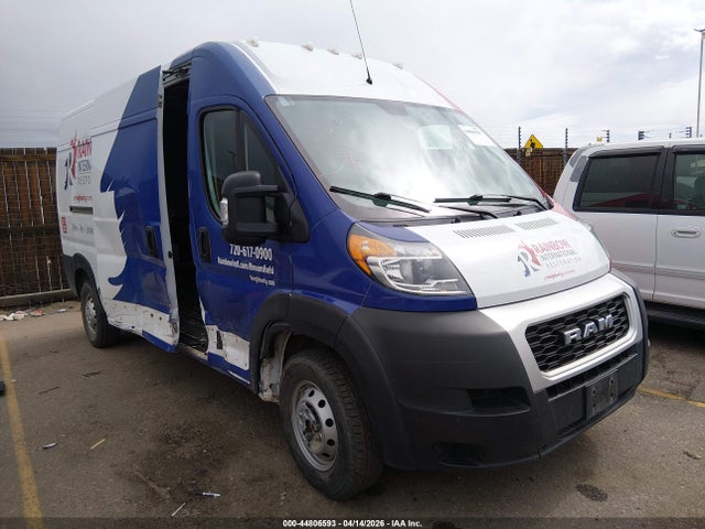44806593 :رقم المزاد ، 3C6LRVDG1ME589989 vin ، 2021 Ram Promaster 2500 High Roof 159 Wb مزاد بيع