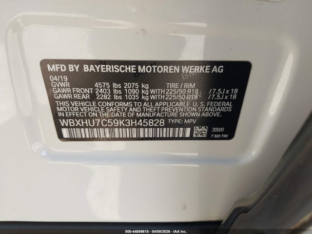WBXHU7C59K3H45828 BMW X1 Sdrive28i