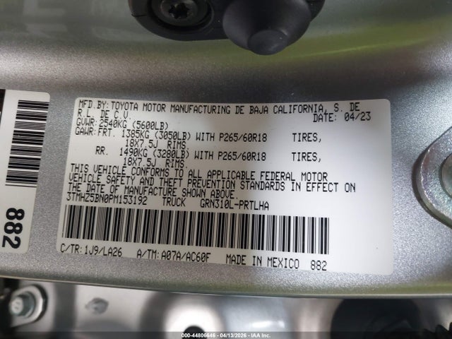 Aukcja sprzedaży 2023 Toyota Tacoma Limited, vin: 3TMHZ5BN0PM153192, numer aukcji: 44806646