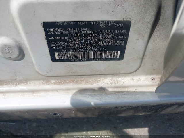 Продажа на аукционе авто 2013 Subaru Xv Crosstrek 2.0i Limited, vin: JF2GPAGC9D2860877, номер лота: 44806714