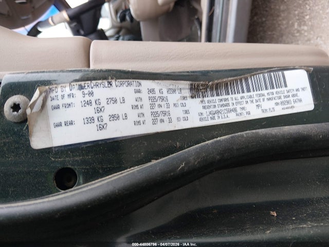 Aukcja sprzedaży 2001 Jeep Grand Cherokee Laredo, vin: 1J4GW48N21C560486, numer aukcji: 44806796