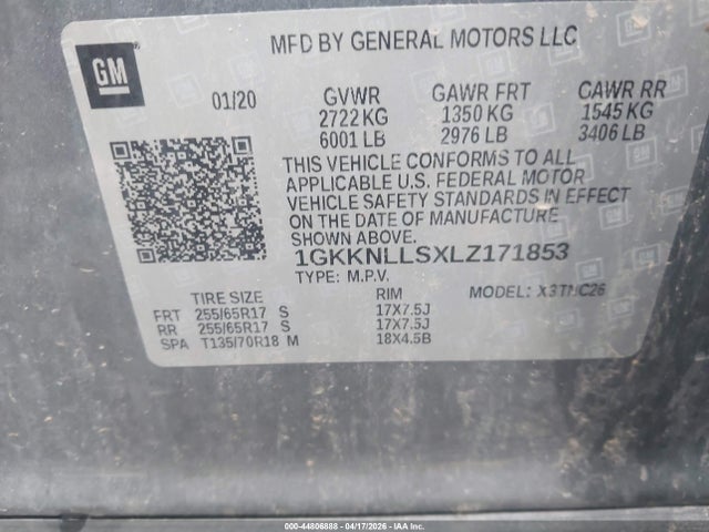 Продажа на аукционе авто 2020 Gmc Acadia Awd At4, vin: 1GKKNLLSXLZ171853, номер лота: 44806888
