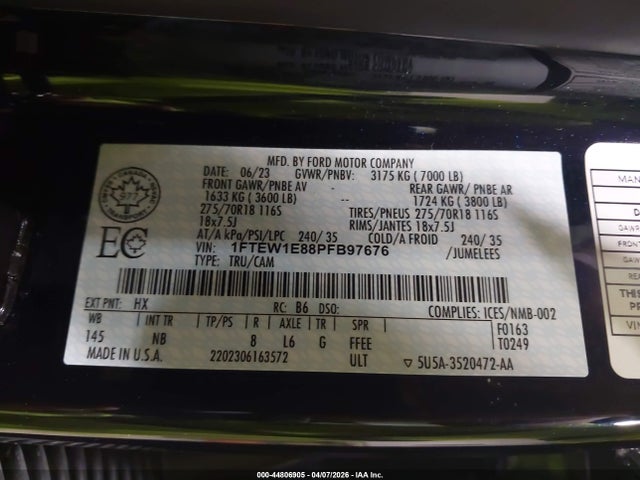 Ford F-150 Tremor 2023 1FTEW1E88PFB97676 Image 9