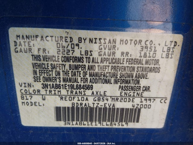 2009 NISSAN SENTRA 3N1AB61E19L684569 Photo 8