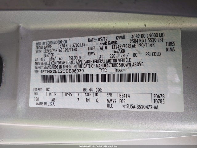 2012 FORD E-250 1FTNS2EL2CDB06039 Photo 8