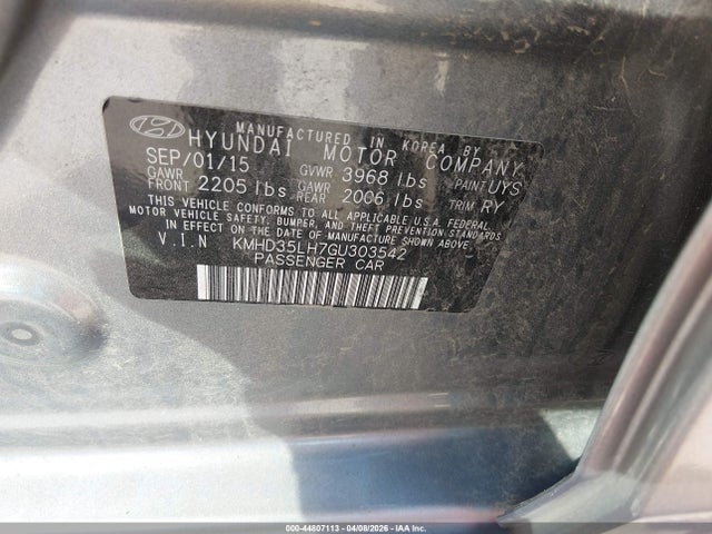 KMHD35LH7GU303542 Hyundai ELANTRA GT