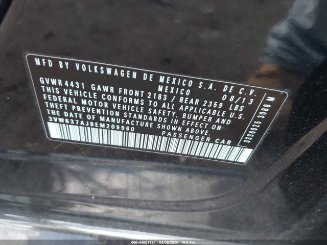 2014 VOLKSWAGEN JETTA HYBRID 3VW637AJ8EM209960 Photo 8