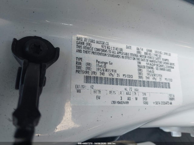 Продаж на аукціоні авто 2014 Ford Focus S, vin: 1FADP3E26EL330584, номер лоту: 44807270