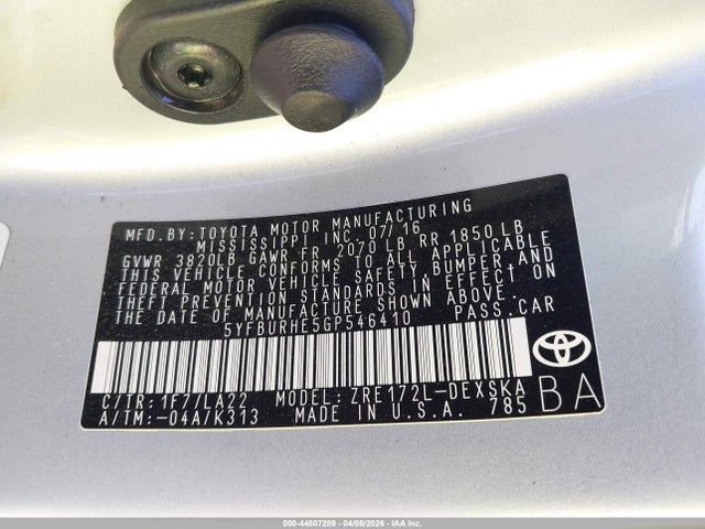 Toyota Corolla S Premium 2016 5YFBURHE5GP546410 Image 9