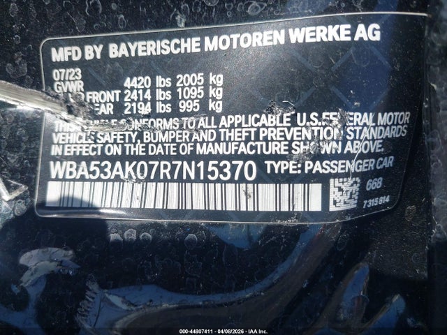 Продажа на аукционе авто 2024 Bmw 228i Gran Coupe Sdrive, vin: WBA53AK07R7N15370, номер лота: 44807411