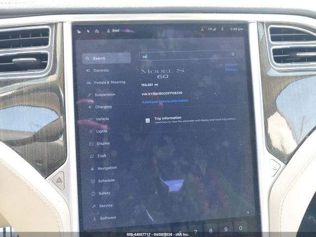 Aukcja sprzedaży 2013 Tesla Model S, vin: 5YJSA1BG2DFP08330, numer aukcji: 44807717