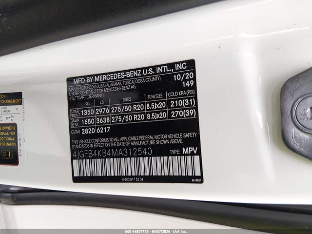 2021 MERCEDES-BENZ GLE 350 4JGFB4KB4MA312540 Photo 8