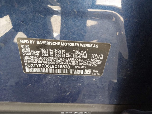 2020 BMW X3 5UXTY5C06L9C16838 Photo 8