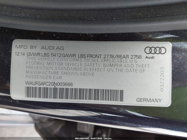 2016 AUDI A6 WAUFGAFC2GN003666 Photo 8