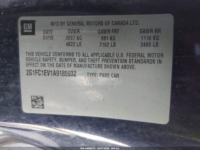 2010 CHEVROLET CAMARO 2G1FC1EV1A9185932 Photo 8