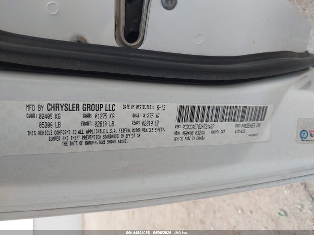 Aukcja sprzedaży 2013 Chrysler 300c, vin: 2C3CCAET8DH731407, numer aukcji: 44808055
