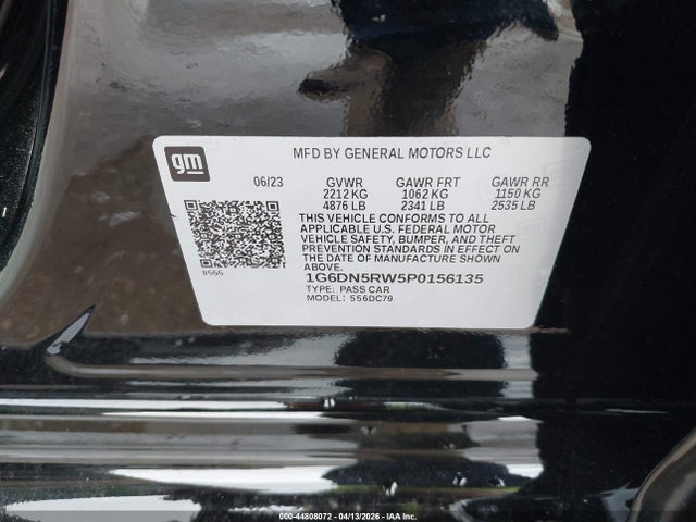 Продаж на аукціоні авто 2023 Cadillac Ct5 Premium Luxury, vin: 1G6DN5RW5P0156135, номер лоту: 44808072