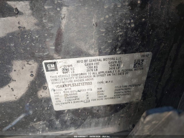 Продаж на аукціоні авто 2018 Gmc Acadia Denali, vin: 1GKKNPLS3JZ127553, номер лоту: 44808077