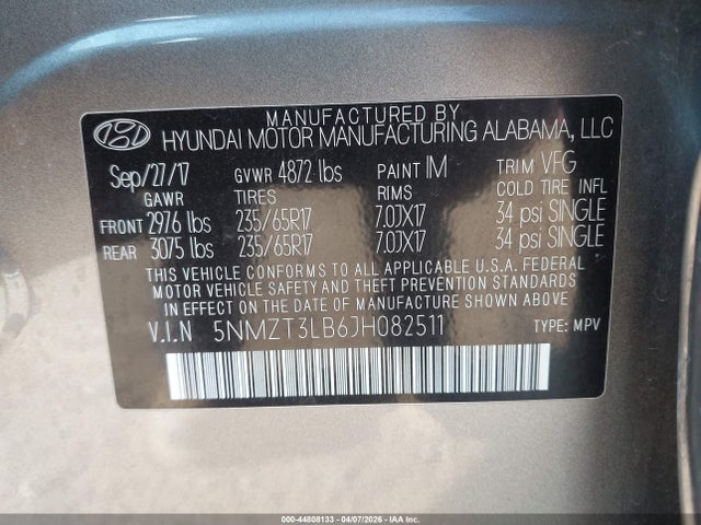 Продаж на аукціоні авто 2018 Hyundai Santa Fe Sport 2.4l, vin: 5NMZT3LB6JH082511, номер лоту: 44808133