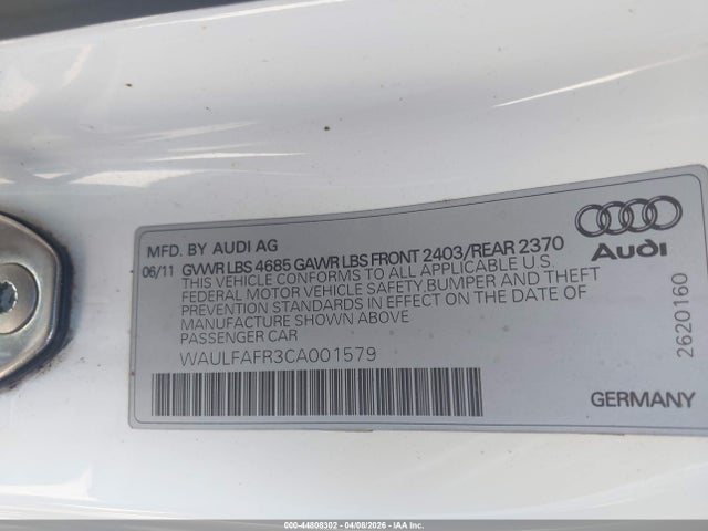 2012 AUDI A5 WAULFAFR3CA001579 Photo 8