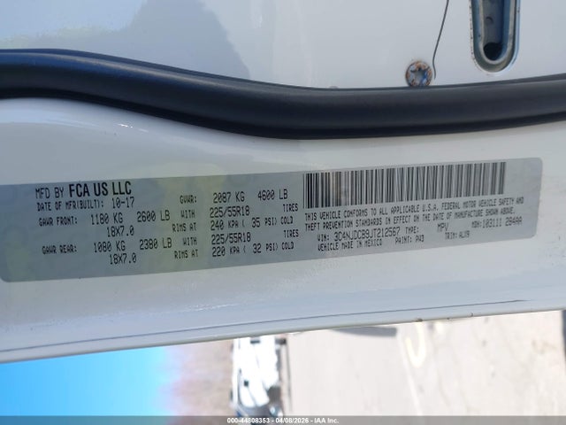 Продаж на аукціоні авто 2018 Jeep Compass Limited 4x4, vin: 3C4NJDCB9JT212567, номер лоту: 44808353