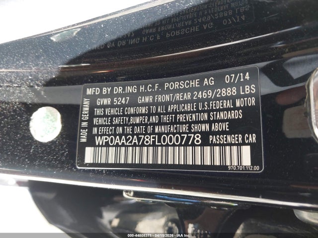 2015 PORSCHE PANAMERA WP0AA2A78FL000778 Photo 8