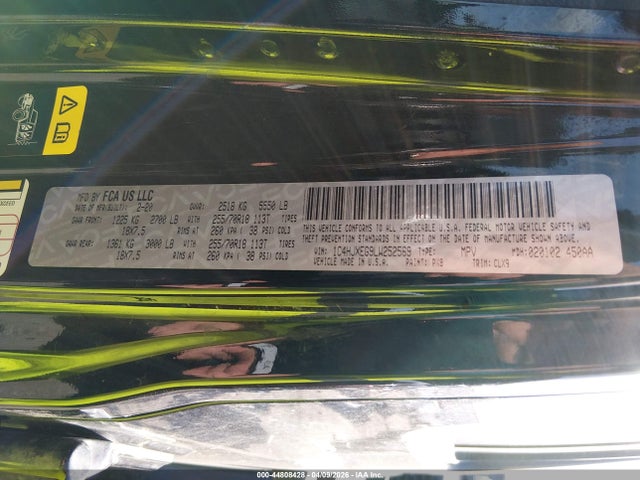 Продаж на аукціоні авто 2020 Jeep Wrangler Unlimited Sahara 4x4, vin: 1C4HJXEG9LW252569, номер лоту: 44808428