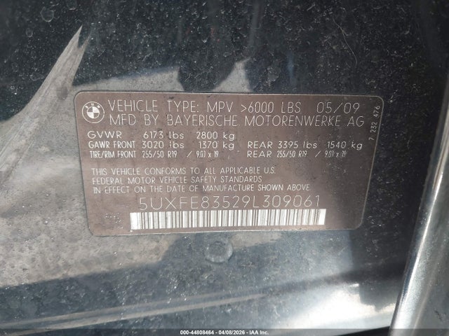2009 BMW X5 5UXFE83529L309061 Photo 8